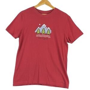 Life Is Good Big Mountains Short Sleeve Crusher Organic Cotton Tee Men's Small